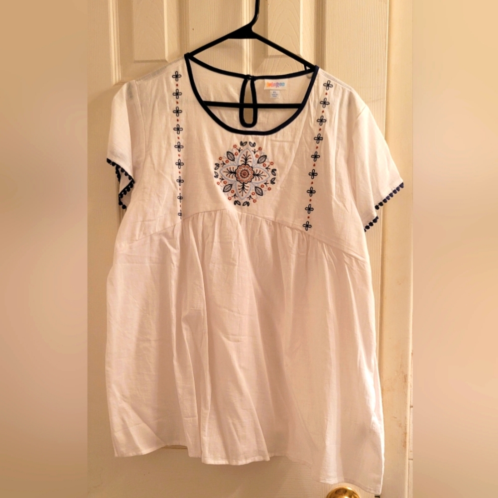 LuLaRoe Paisley Peasant Blouse XL